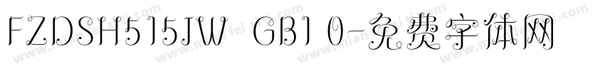 FZDSH515JW  GB1 0字体转换
